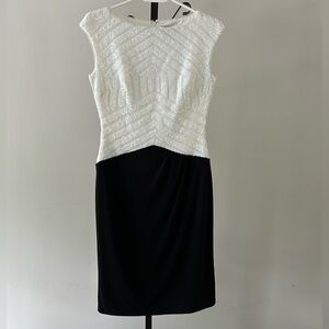 Lauren Ralph Lauren Elegant Black and White Sequin Dress, Size 2.